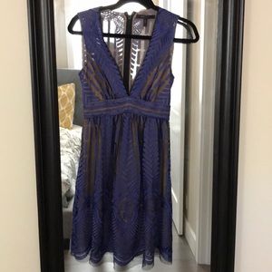 BCBG sheer blue dress
